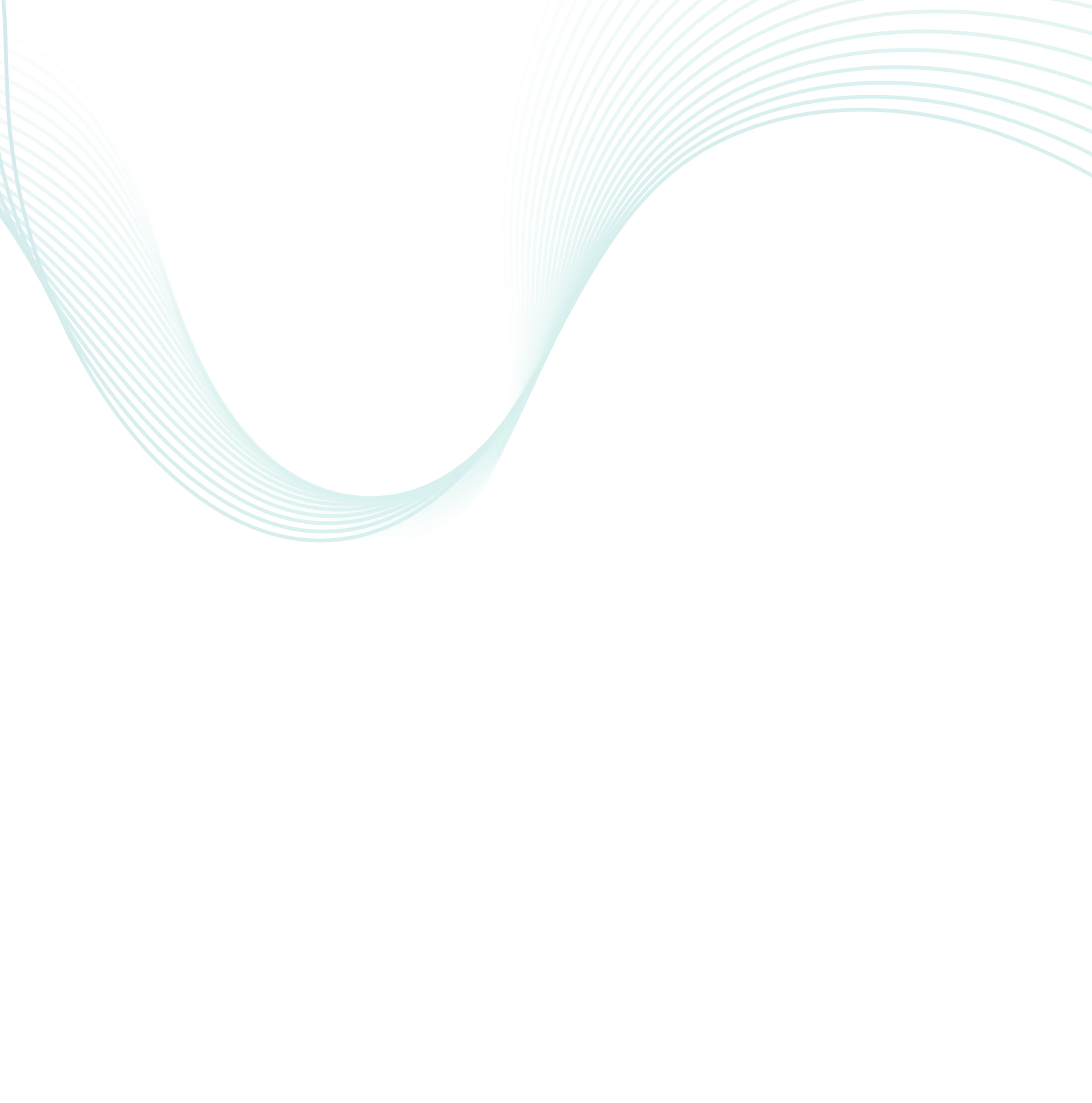 Abstract dark teal wave lines on a solid black background.